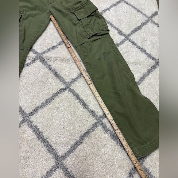 3/$30 Gap Kids Cargo Pants Girl 16 Slim Cotton Khaki Green Adjustable Waist Rae - Picture 6 of 9